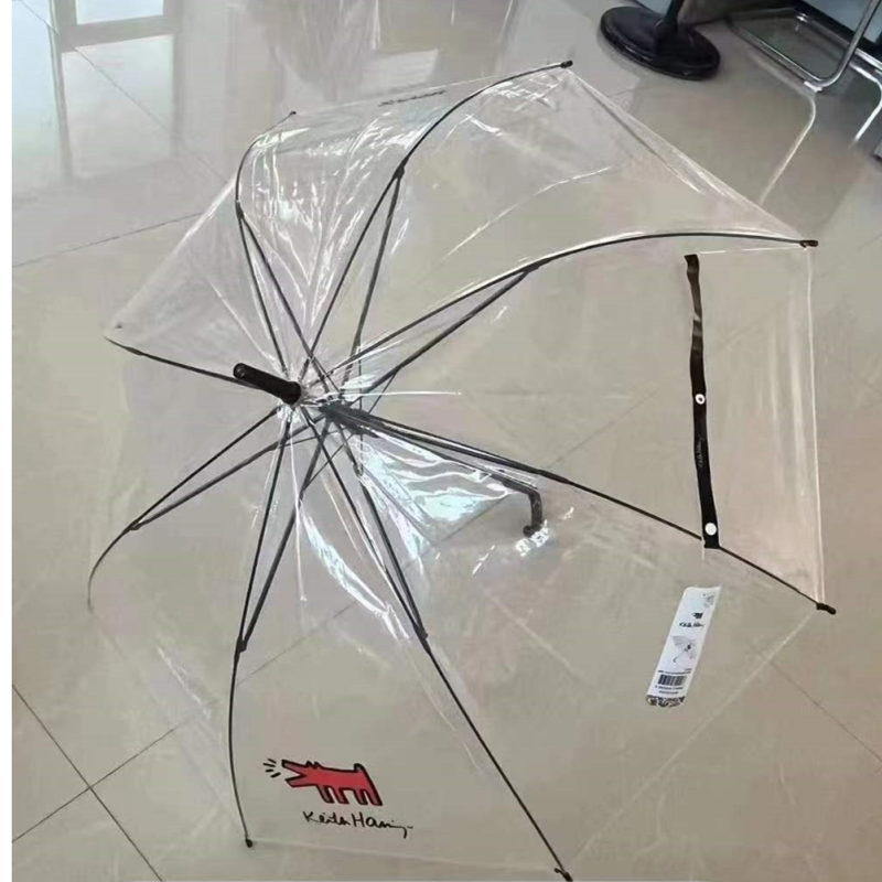 雨将透明直把伞
